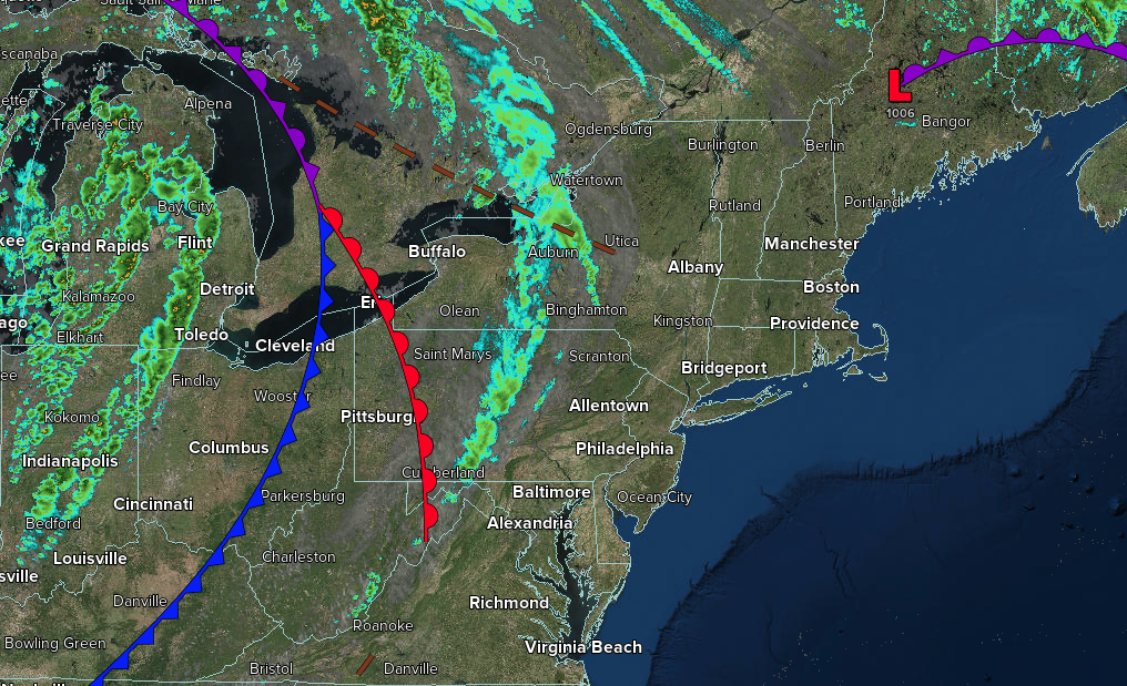 Cold Front Expected Overnight With Scattered Showers – NY NJ PA Weather