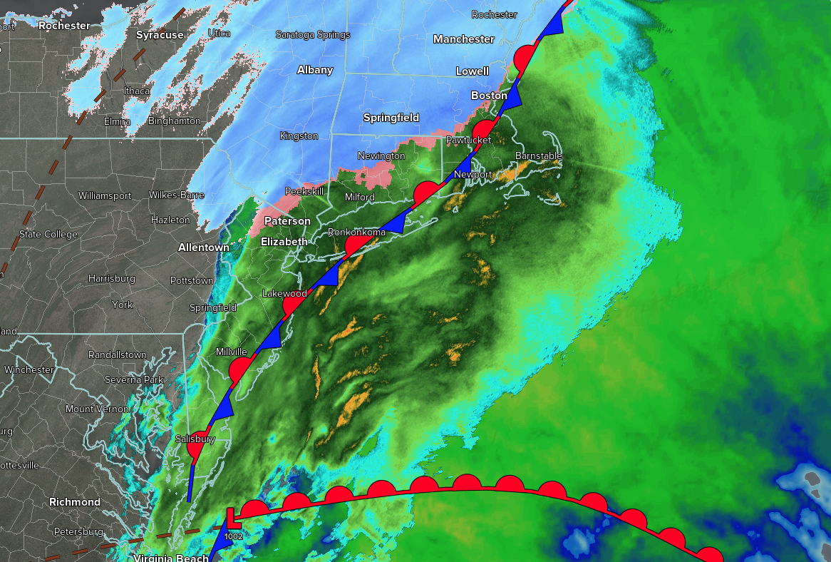 Coastal Low Rapidly Exits This Evening – NY NJ PA Weather