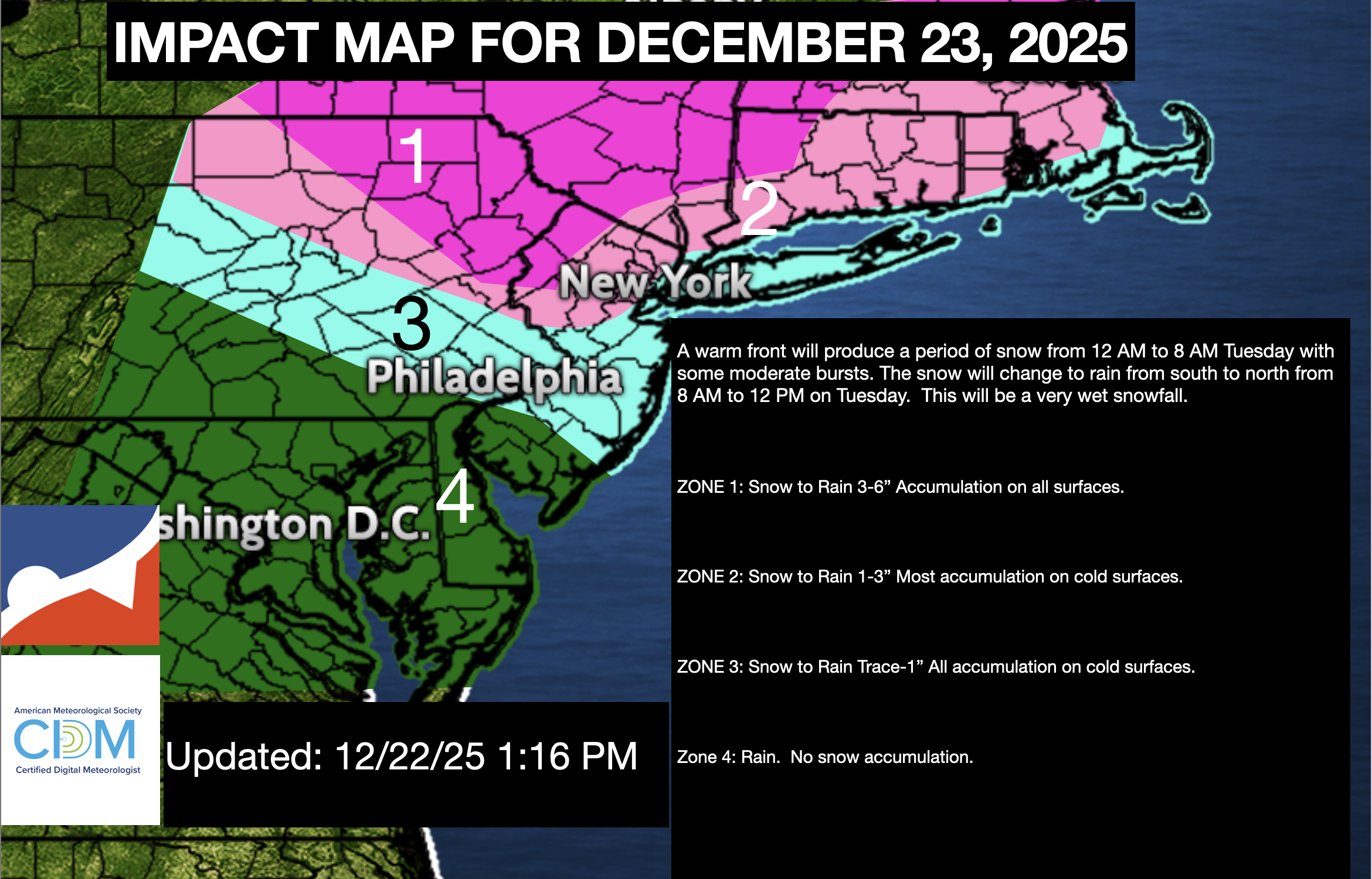 Wintry Precipitation On The Way – NY NJ PA Weather