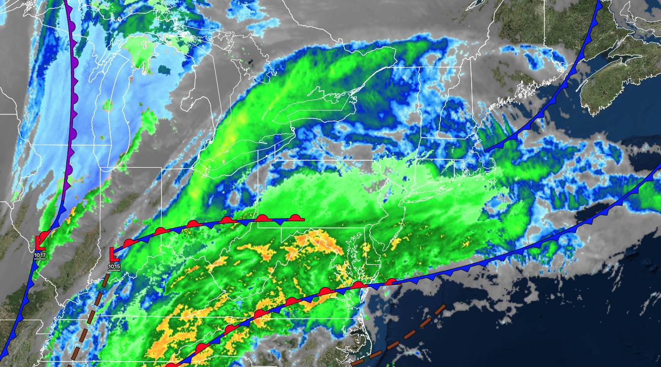 Waves Of Rainfall Through Tonight – NY NJ PA Weather