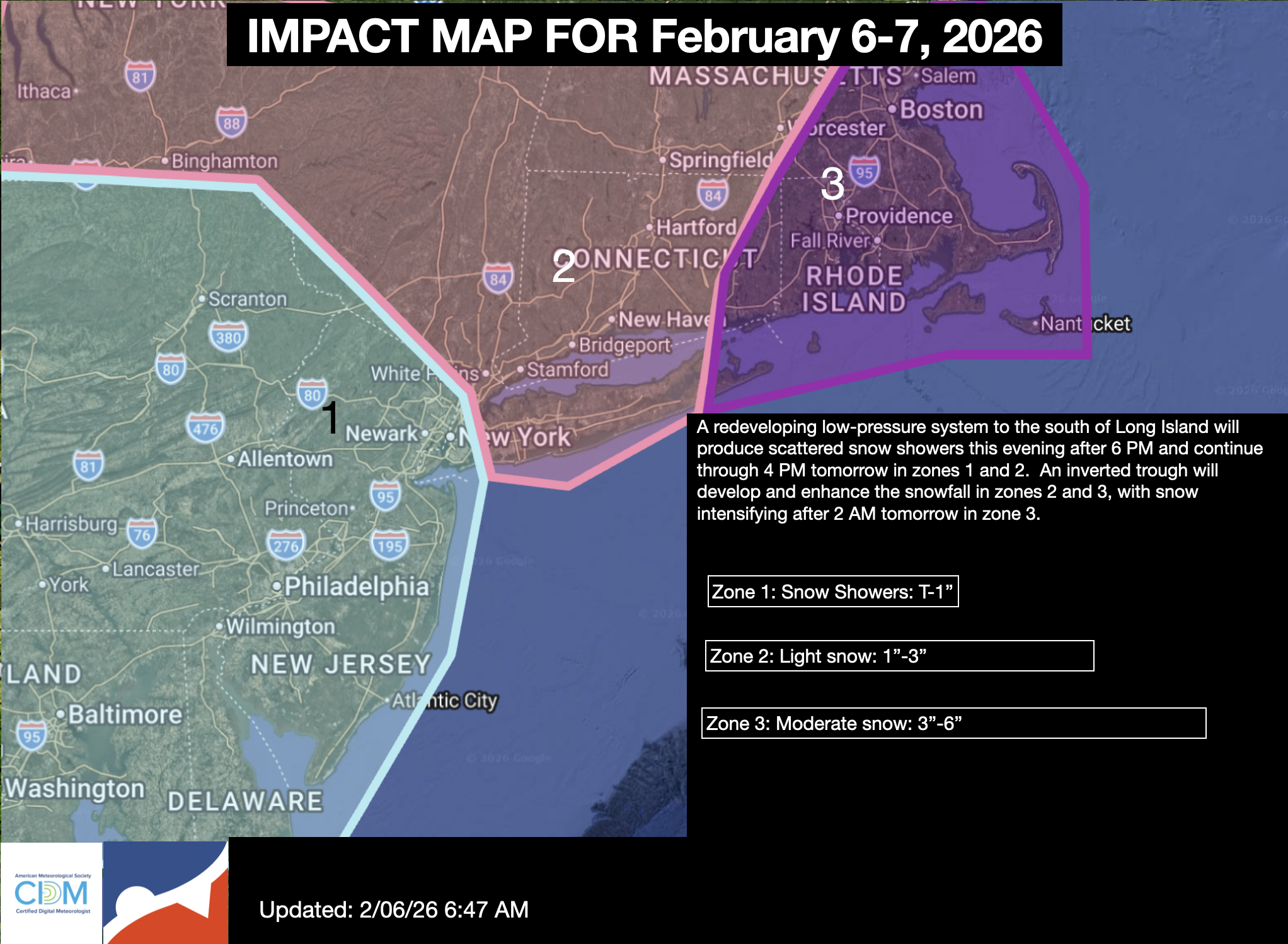 Snow Showers Invade This Evening – NY NJ PA Weather