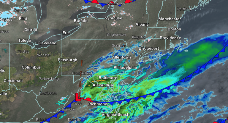 Weakening Low Pressure System Exits – NY NJ PA Weather