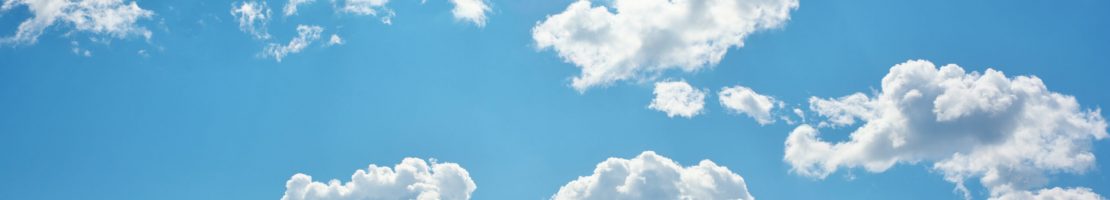Deep blue sky at summer day. Nature airscape.